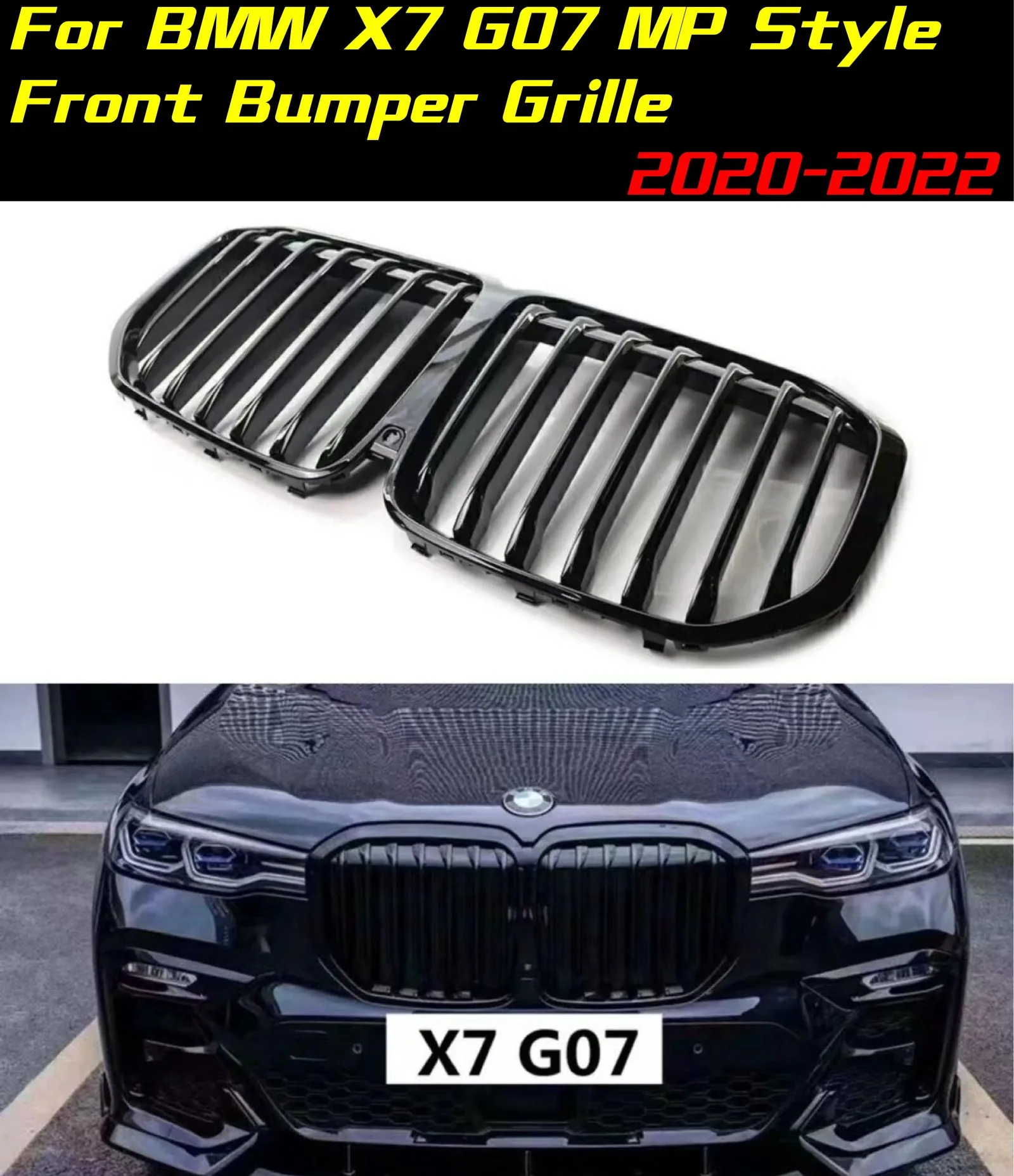 Front Bumper Grille For BMW X7 G07 2020-2022 Front Grill Auto Racing Grille Grid Body Kits Exterior modification sport kit
Front Bumper Grille For BMW X7 G07 2020-2022 Front Grill Auto Racing Grille Grid Body Kits Exterior modification sport kit