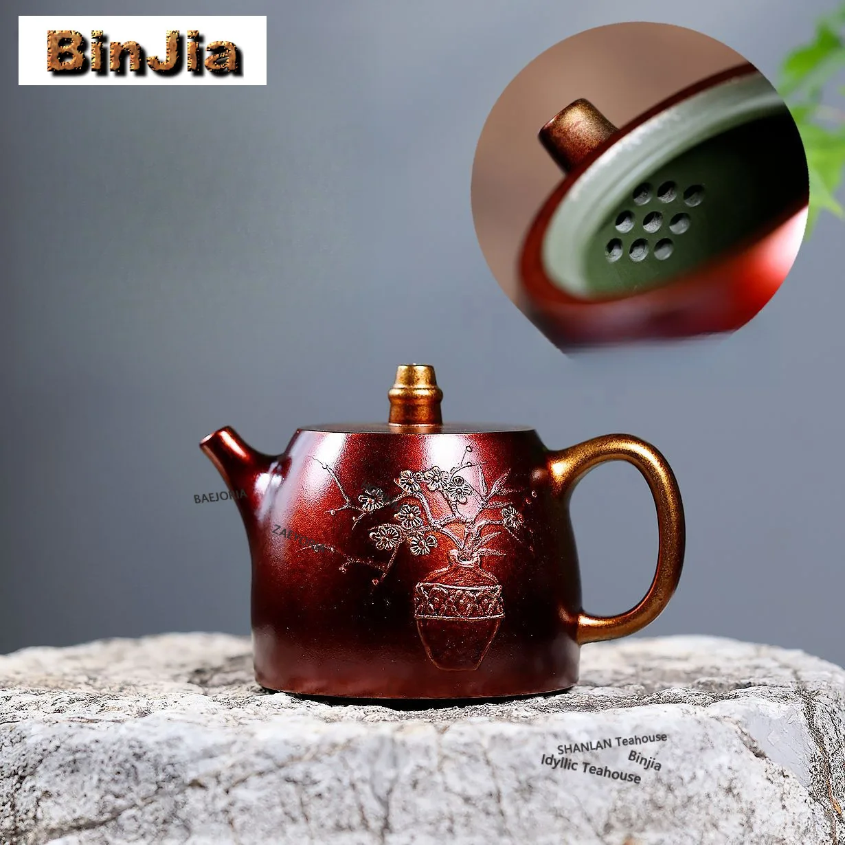 200ml Elegant Yixing Purple Clay Teapots Handmade Han Duo Pot Raw Ore Green Mud Tea Maker Kettle Chinese Zisha Tea Set Cafes
200ml Elegant Yixing Purple Clay Teapots Handmade Han Duo Pot Raw Ore Green Mud Tea Maker Kettle Chinese Zisha Tea Set Cafes