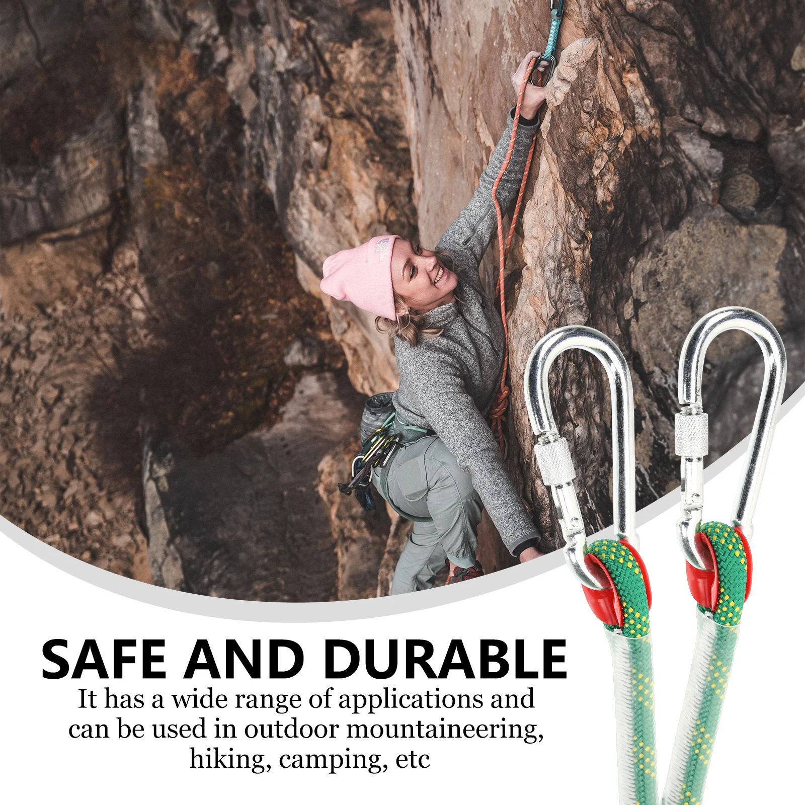 1pcs Climbing Rope For Outdoor High Strength Polyester Safety Rope Wear-Resistant Non-Slip Cord For Hiking Tree Climbing
1pcs Climbing Rope For Outdoor High Strength Polyester Safety Rope Wear-Resistant Non-Slip Cord For Hiking Tree Climbing