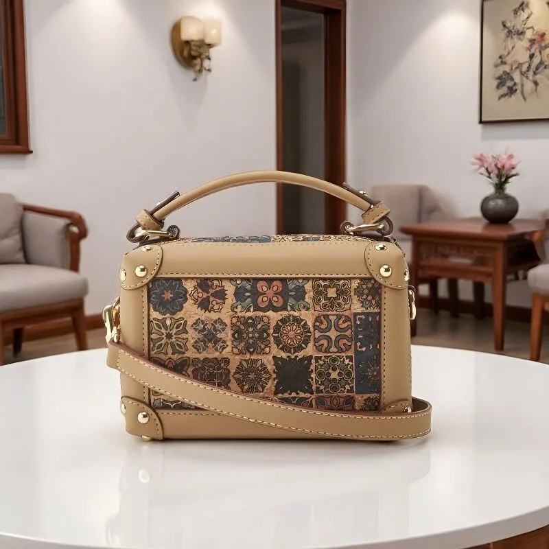 New Bohemian Style Women's Bag Cosmetic Bag Handbag Cork Skin Print Ethnic Fashion Single Shoulder Bag Storage Organizer
New Bohemian Style Women's Bag Cosmetic Bag Handbag Cork Skin Print Ethnic Fashion Single Shoulder Bag Storage Organizer