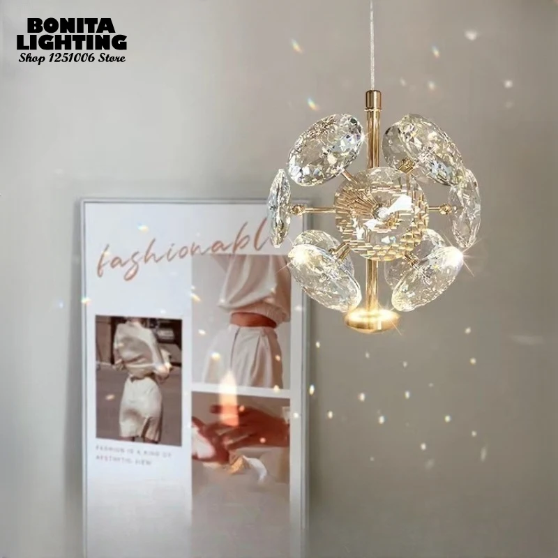 Taraxacum K9 Crystal Atmosphere Small Pendant Light Modern Luxury Ins Diamond Bright Pendant Lamp Dining Table Bedside Entrance
Taraxacum K9 Crystal Atmosphere Small Pendant Light Modern Luxury Ins Diamond Bright Pendant Lamp Dining Table Bedside Entrance