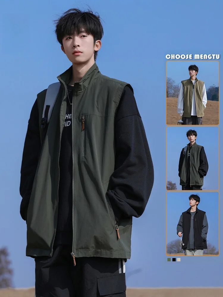 Outdoor Functional Vest Men's Spring New Style Versatile Workwear Shoulder Pad Vest Casual Sport Sleeveless Jacket Male Model
Outdoor Functional Vest Men's Spring New Style Versatile Workwear Shoulder Pad Vest Casual Sport Sleeveless Jacket Male Model