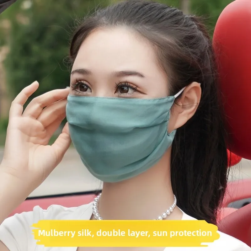 Silk Mask Double Layer Breathable Outdoor Unisex Spring Summer Face Cover Fashionable Sun Protection True Silk Women's Style
Silk Mask Double Layer Breathable Outdoor Unisex Spring Summer Face Cover Fashionable Sun Protection True Silk Women's Style