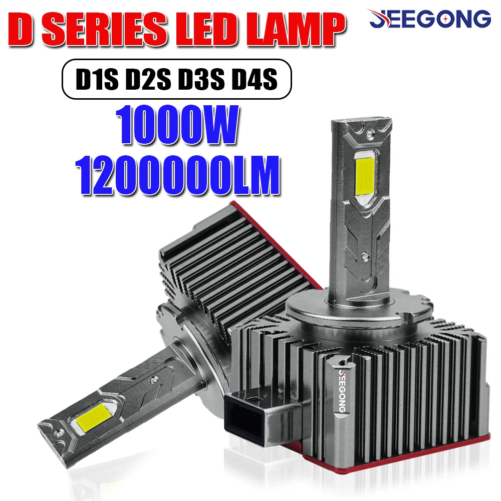 Светодиодные лампы D1S D2S D3S D4S Super Bright для фар, 1200000LM, 1000W, аналог ксеноновых ламп 1:1, D1R D2R D3R D4R D8S, Plug and Play, с турбовентилятором, для автоосвещения
Светодиодные лампы D1S D2S D3S D4S Super Bright для фар, 1200000LM, 1000W, аналог ксеноновых ламп 1:1, D1R D2R D3R D4R D8S, Plug and Play, с турбовентилятором, для автоосвещения
