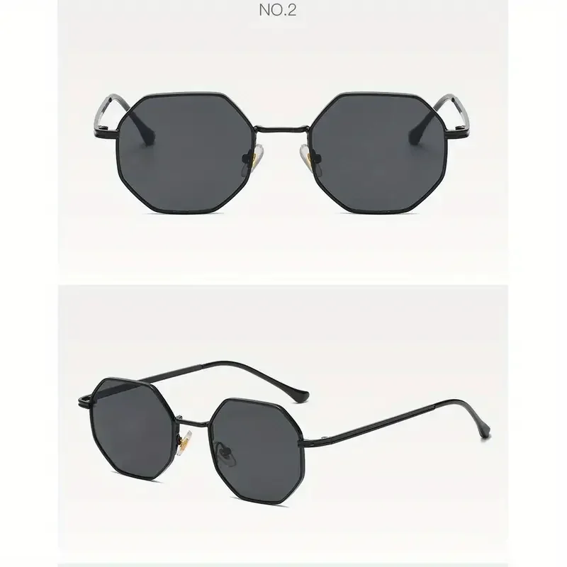 1pc Fashionable Trendy Glasses for Women and Men, Retro Polygonal Metal Frame Octagonal Glasses for Beach Party Trips
1pc Fashionable Trendy Glasses for Women and Men, Retro Polygonal Metal Frame Octagonal Glasses for Beach Party Trips