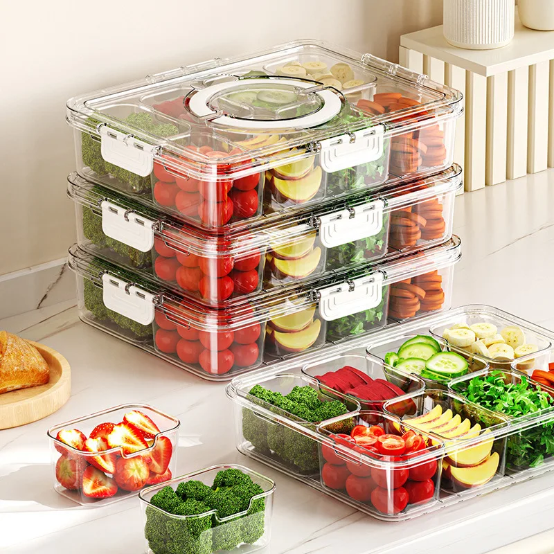 LMM Kitchen Refrigerator Fresh-keeping Sealed Salad Spice Box Grid Fruit Plate
LMM Kitchen Refrigerator Fresh-keeping Sealed Salad Spice Box Grid Fruit Plate