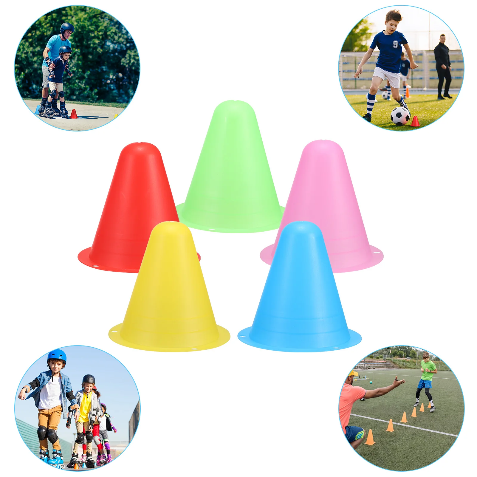 50 pcs Roller Skating Cones Soft Durable Training Obstacles Sports Soccer Practice Plastic Stable Mixed Colors
50 pcs Roller Skating Cones Soft Durable Training Obstacles Sports Soccer Practice Plastic Stable Mixed Colors