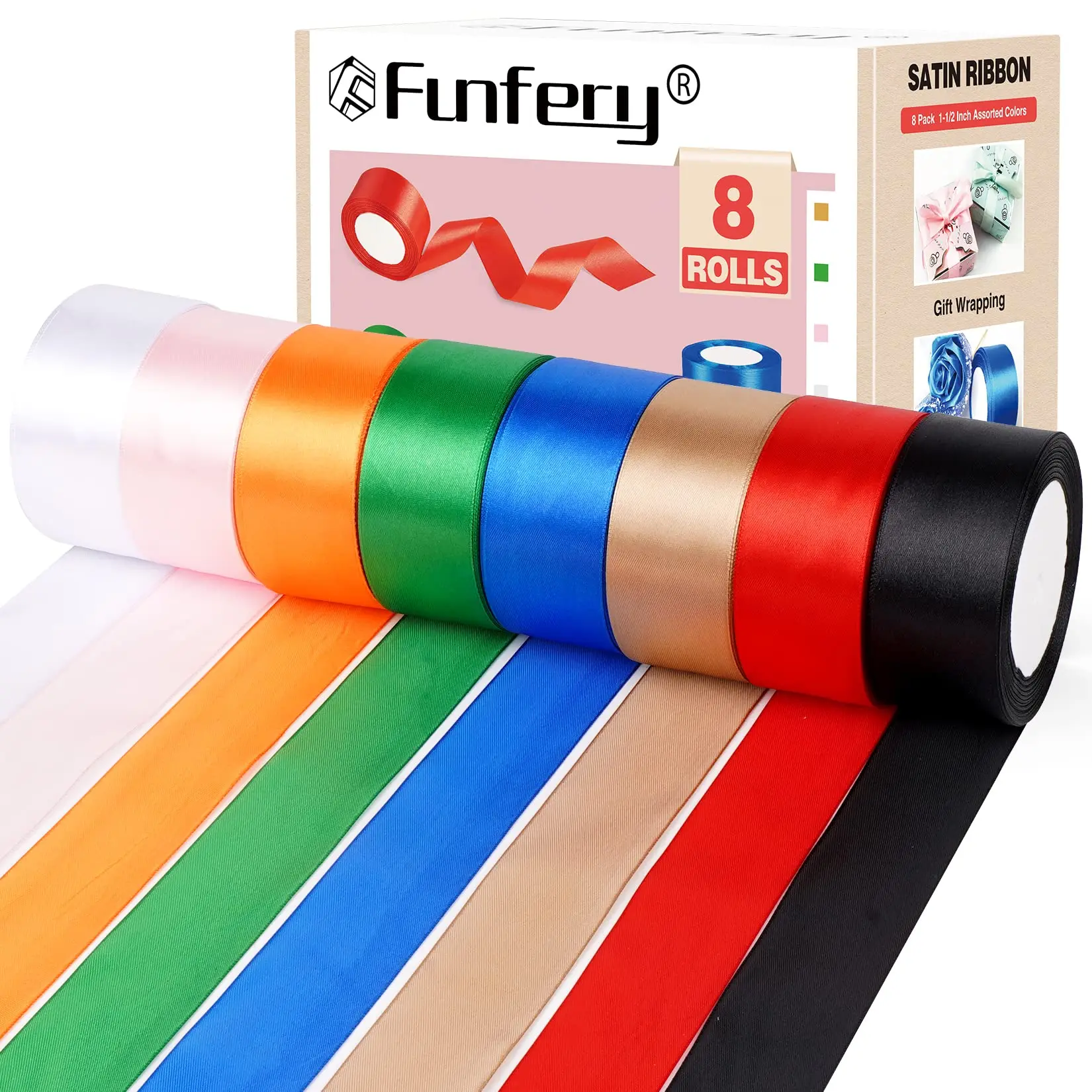 8 рулонов, 200 ярдов, 1-1/2 дюйма, широкая атласная лента, сплошной цвет, 25 ярдов/рулон, 1,5 дюйма, лента разных цветов для подарка
8 рулонов, 200 ярдов, 1-1/2 дюйма, широкая атласная лента, сплошной цвет, 25 ярдов/рулон, 1,5 дюйма, лента разных цветов для подарка