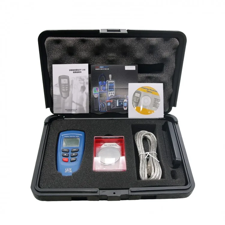 CEM DT-156 Professional Digital Paint Coating Thickness Tester Meter Gauge Kit 
CEM DT-156 Professional Digital Paint Coating Thickness Tester Meter Gauge Kit