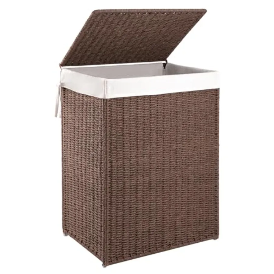 Laundry Hamper with Lid 23.8 Gal Wicker Hamper with Removable Liner Bags Handwoven Clothes Basket with Handles Foldable Woven P
Laundry Hamper with Lid 23.8 Gal Wicker Hamper with Removable Liner Bags Handwoven Clothes Basket with Handles Foldable Woven P