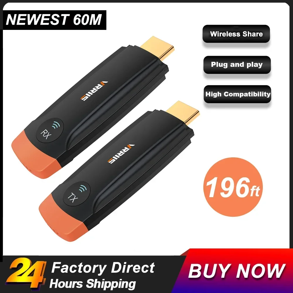 180m HDMI Wireless Extender Audio Video Transmitter Receiver 60m Mirror Display Adapter for DVD Camera Laptop PC To TV Projector
180m HDMI Wireless Extender Audio Video Transmitter Receiver 60m Mirror Display Adapter for DVD Camera Laptop PC To TV Projector