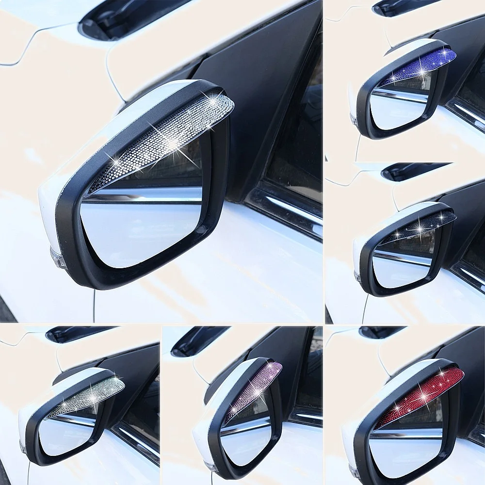 1 Pair Rhinestone Rain Shield Car Rear View Mirror Cover Waterproof Decoration
1 Pair Rhinestone Rain Shield Car Rear View Mirror Cover Waterproof Decoration