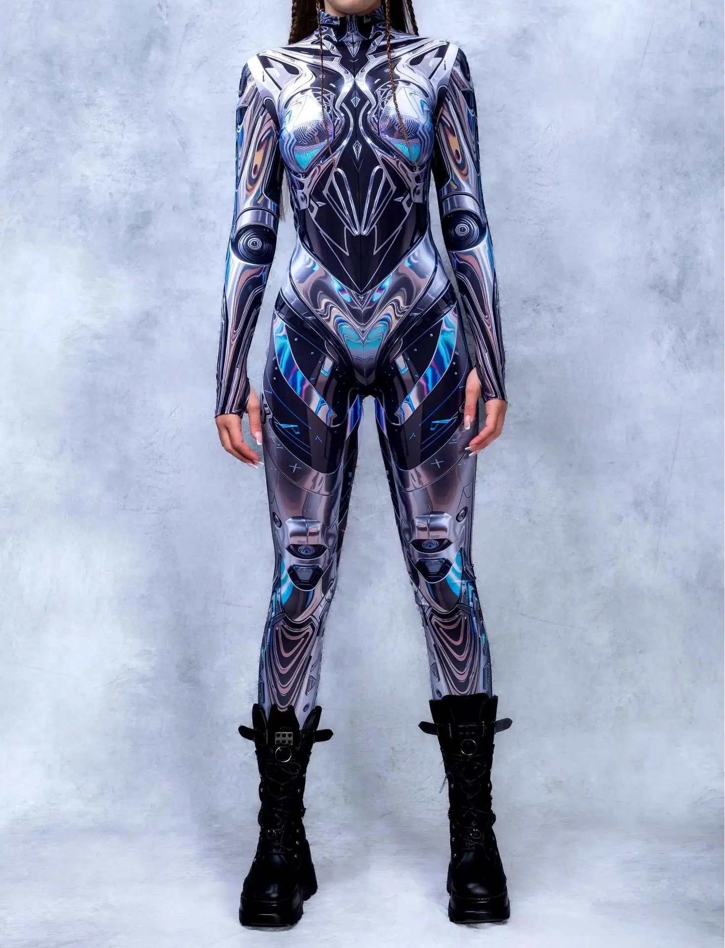 Halloween Carnival Party Shows Cosplay Costume Stretch Women Zentai Outfit Colored Diamond Printed Tech Jumpsuit 2026
Halloween Carnival Party Shows Cosplay Costume Stretch Women Zentai Outfit Colored Diamond Printed Tech Jumpsuit 2026