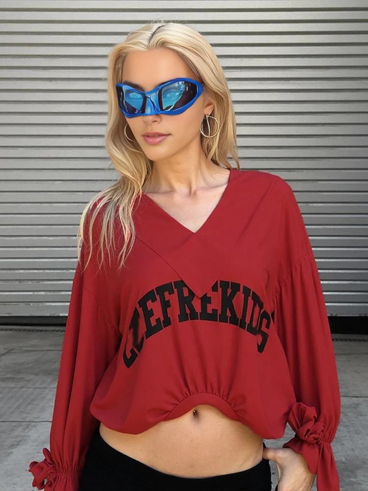 Cutenew женские футболки с гофрированной аппликацией, женские футболки, осенние классические универсальные мини-топы с длинными рукавами и v-образным вырезом, женские уличные футболки
Cutenew женские футболки с гофрированной аппликацией, женские футболки, осенние классические универсальные мини-топы с длинными рукавами и v-образным вырезом, женские уличные футболки