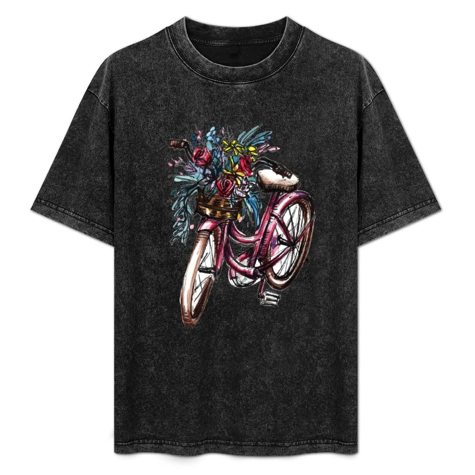 Pink Bike with Flower Basket T-Shirt Large Size Breathable Tee
Pink Bike with Flower Basket T-Shirt Large Size Breathable Tee