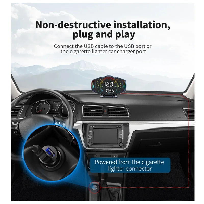Car GPS Speedometer Head Up Display Speed Alarm HUD Compass Car Electronic KMH MPH Gauge Meter For All Vehicles-ABQA
Car GPS Speedometer Head Up Display Speed Alarm HUD Compass Car Electronic KMH MPH Gauge Meter For All Vehicles-ABQA