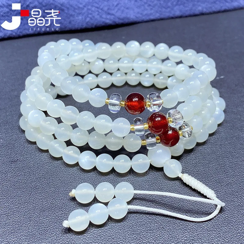 Natural White Moonstone 108 Buddhist Prayer Bracelet Garnet Waist Beads Necklace Dual-Use Lover Stone
Natural White Moonstone 108 Buddhist Prayer Bracelet Garnet Waist Beads Necklace Dual-Use Lover Stone