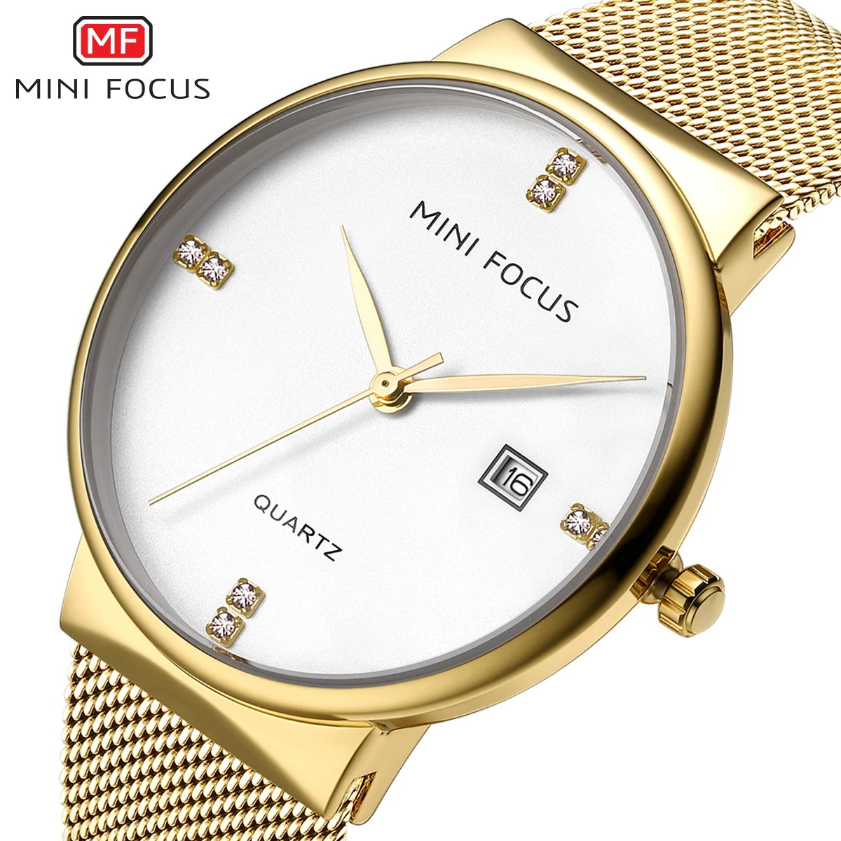 Mini Focus Men's Quartz Watch with Rhinestone Stainless Steel pagani design Mesh Belt Business 3ATM Water Resi
Mini Focus Men's Quartz Watch with Rhinestone Stainless Steel pagani design Mesh Belt Business 3ATM Water Resi
