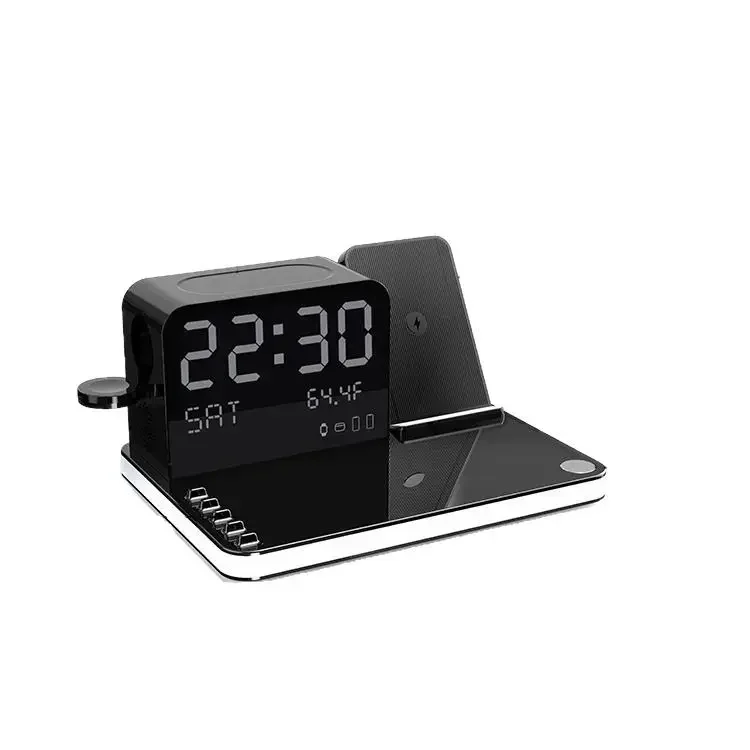 Multifunctional wireless charger, clock display, touch night light, mobile phone 7-in-1 wireless charging seat
Multifunctional wireless charger, clock display, touch night light, mobile phone 7-in-1 wireless charging seat