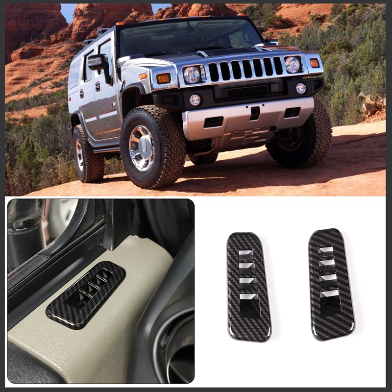 ABS Carbon Fiber Style for Hummer H2 2003-2007 Car Door Air Conditioner Air Outlet Decorative Frame Cover Trim Sticker Accessory
ABS Carbon Fiber Style for Hummer H2 2003-2007 Car Door Air Conditioner Air Outlet Decorative Frame Cover Trim Sticker Accessory