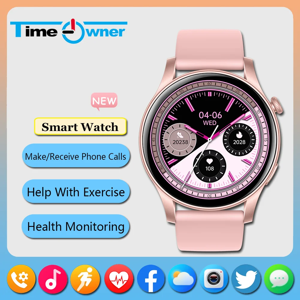 Time Owner AMOLED Display Make/Answer Phone Calls Smart Watch Fitness Sports Recorder Smartwatch For Men Women Smart bracelet
Time Owner AMOLED Display Make/Answer Phone Calls Smart Watch Fitness Sports Recorder Smartwatch For Men Women Smart bracelet