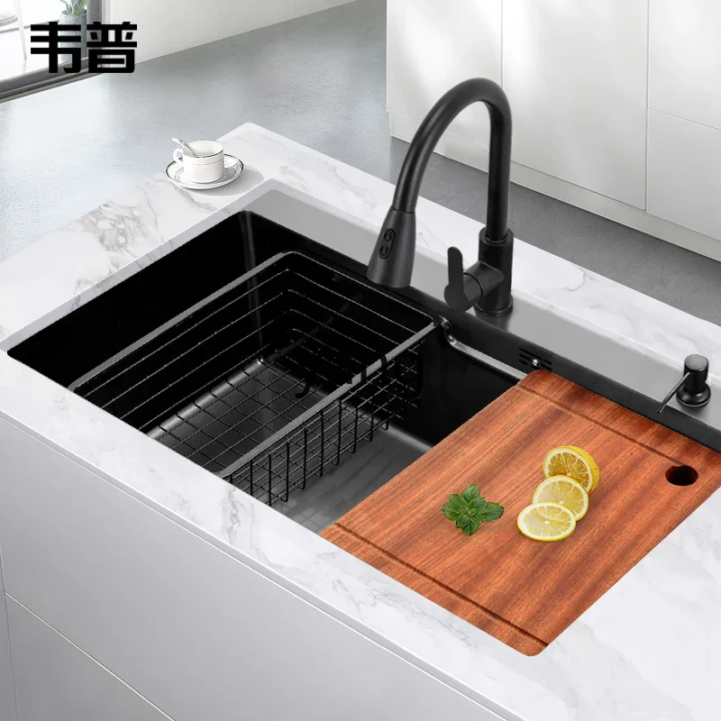 YJQ Black Nano Kitchen Large Sink Single Sink Ladder Stainless Steel Undercounter Dishwasher
YJQ Black Nano Kitchen Large Sink Single Sink Ladder Stainless Steel Undercounter Dishwasher