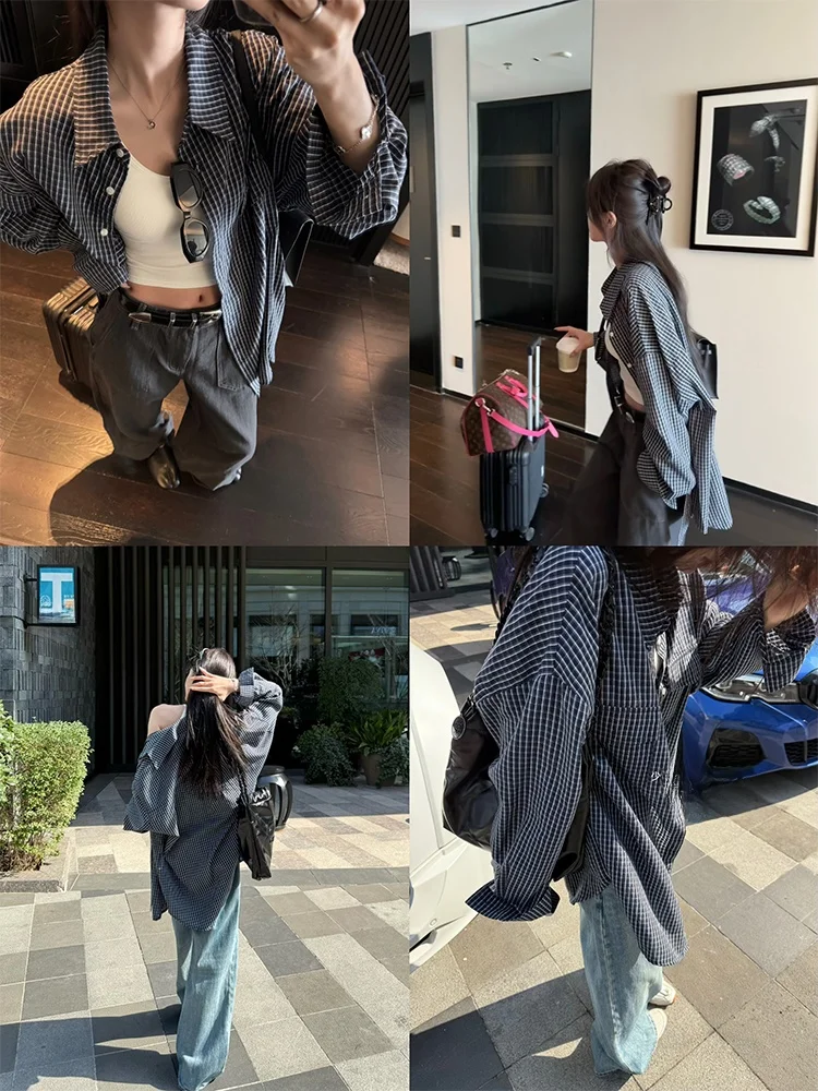 Superniniyy Retro High-Stretch Cotton Loose Fit Long Sve Women's Plaid irt Spring Summer Slimming Commute Sle Korean V...
Superniniyy Retro High-Stretch Cotton Loose Fit Long Sve Women's Plaid irt Spring Summer Slimming Commute Sle Korean V...