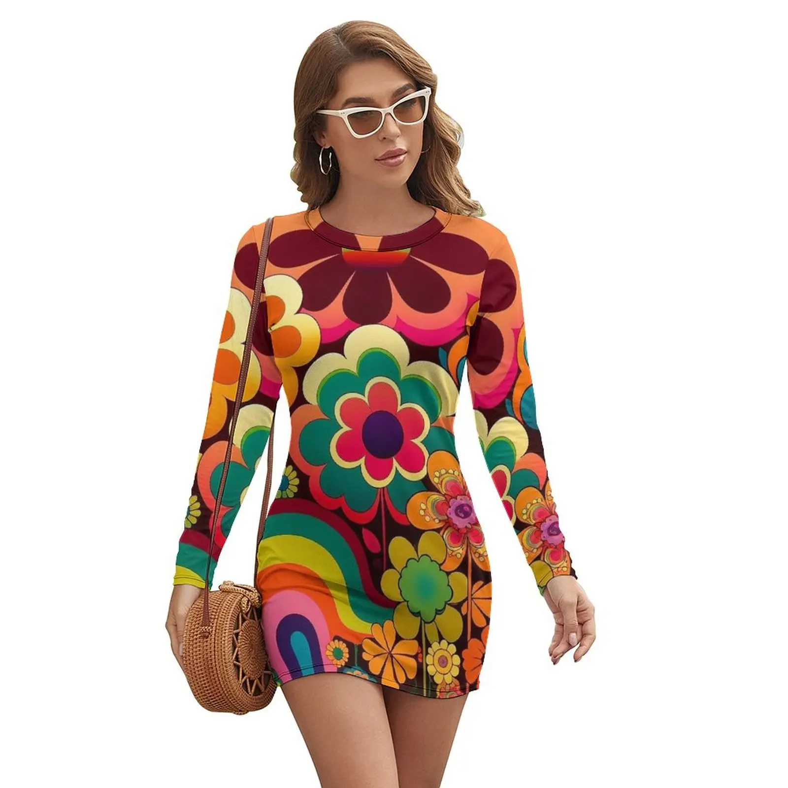 1970s Flower Art Design Long-sleeved Dress Casual dresses Dresses gala Summer dresses for women
1970s Flower Art Design Long-sleeved Dress Casual dresses Dresses gala Summer dresses for women