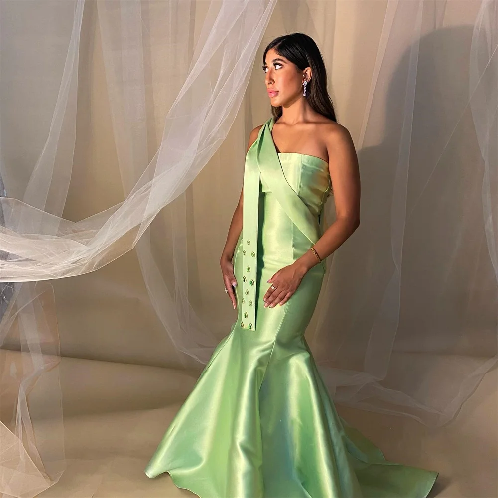 Satin Sequined Homecoming Trumpet One-shoulder Bespoke Occasion Floor Length Saudi Arabia
Satin Sequined Homecoming Trumpet One-shoulder Bespoke Occasion Floor Length Saudi Arabia
