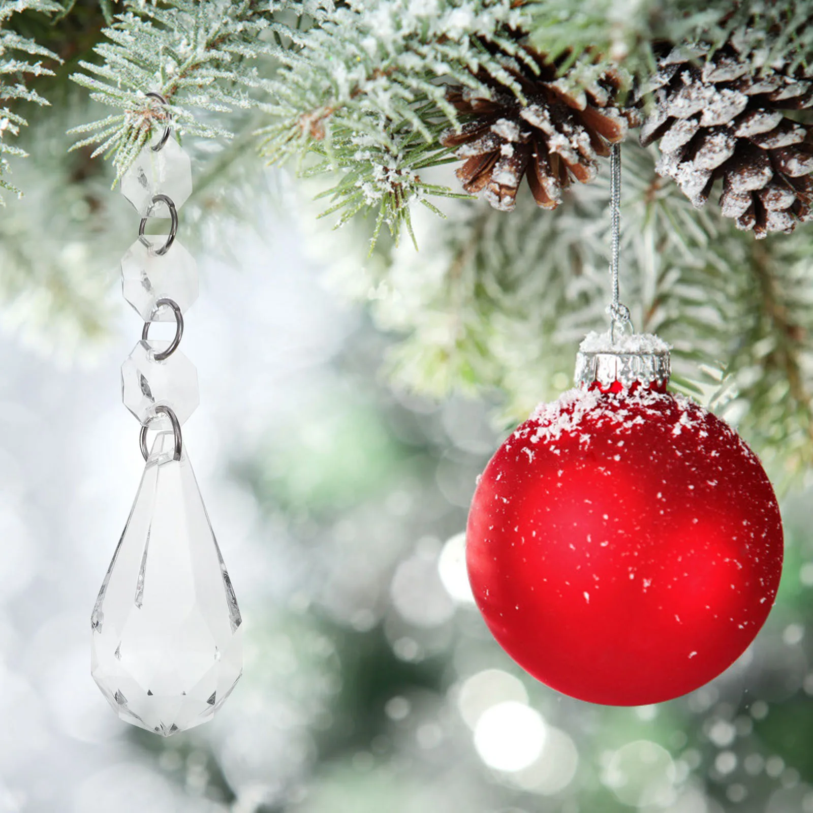 20 Pcs Crystal Lamp Pendant Beads Curtain Decor Door Hanging Crystals Jewelry Wreath 
20 Pcs Crystal Lamp Pendant Beads Curtain Decor Door Hanging Crystals Jewelry Wreath