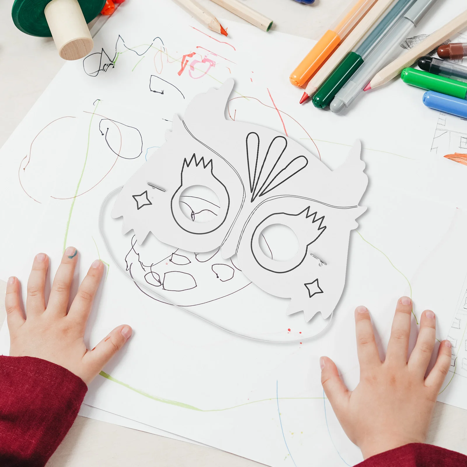 10pcs DIY Blank White Owl Masks Unpainted Paper Masks for Kids to Color Handcraft Halloween Children Activity Safe Material
10pcs DIY Blank White Owl Masks Unpainted Paper Masks for Kids to Color Handcraft Halloween Children Activity Safe Material