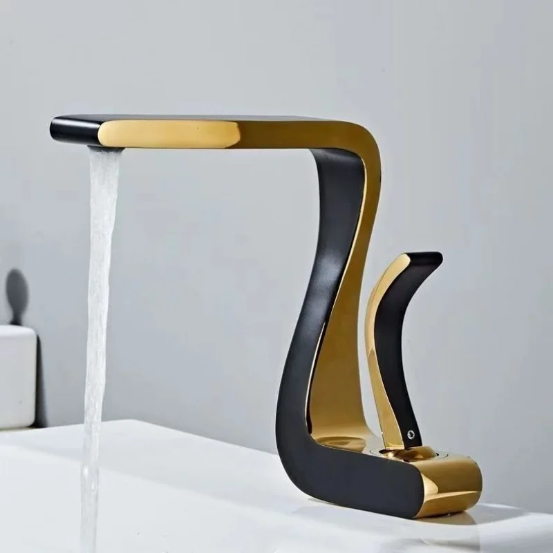 Black Gold Bathroom Faucet Brass Basin Faucet Hot & Cold White Gold Sink Faucet Brass Lavotory Faucet Black Waterfall Faucet
Black Gold Bathroom Faucet Brass Basin Faucet Hot & Cold White Gold Sink Faucet Brass Lavotory Faucet Black Waterfall Faucet