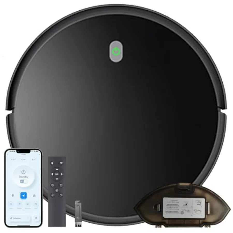 Robot Vacuum and Mop Combo for Hard Floors 3500 Pa Suction, Super Thin Quiet Design, 120 Min Runtime, App Remote Control, Self-
Robot Vacuum and Mop Combo for Hard Floors 3500 Pa Suction, Super Thin Quiet Design, 120 Min Runtime, App Remote Control, Self-