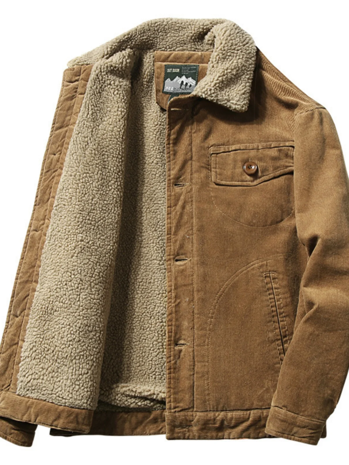 Men's Corduroy Jaet Autumn Winter Thiened Fce Lined Long Sve Casual Sle Youth Faion Loose Fit Collar up Jaet
Men's Corduroy Jaet Autumn Winter Thiened Fce Lined Long Sve Casual Sle Youth Faion Loose Fit Collar up Jaet