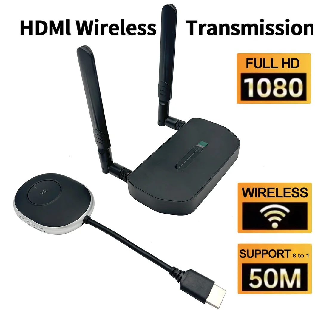 Беспроводной переключатель HDMI удлинитель видеопередатчик приемник 1080p 50 м адаптер дисплея для телефона Meeting ноутбук ПК к ТВ-проектору
Беспроводной переключатель HDMI удлинитель видеопередатчик приемник 1080p 50 м адаптер дисплея для телефона Meeting ноутбук ПК к ТВ-проектору