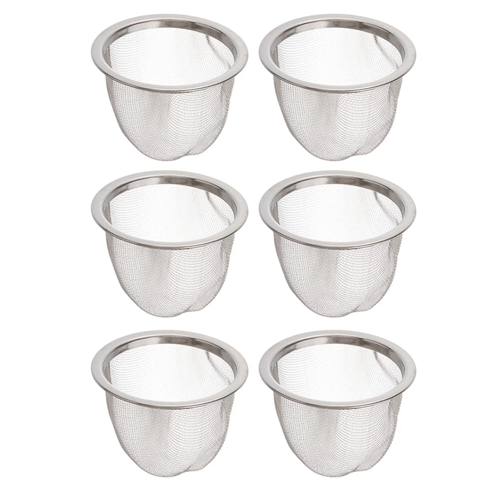6 Pcs Coffee Filters Tea Screen Strainer Metal Infuser Stainless Steel Silver Exquisite Mesh
6 Pcs Coffee Filters Tea Screen Strainer Metal Infuser Stainless Steel Silver Exquisite Mesh