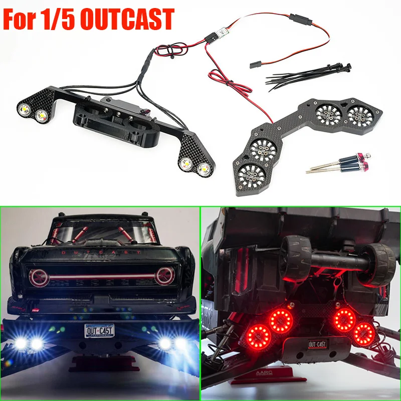 LED Simulation Headlight Rear Light for 1/5 ARRMA OUTCAST RC Truck RC Car
LED Simulation Headlight Rear Light for 1/5 ARRMA OUTCAST RC Truck RC Car
