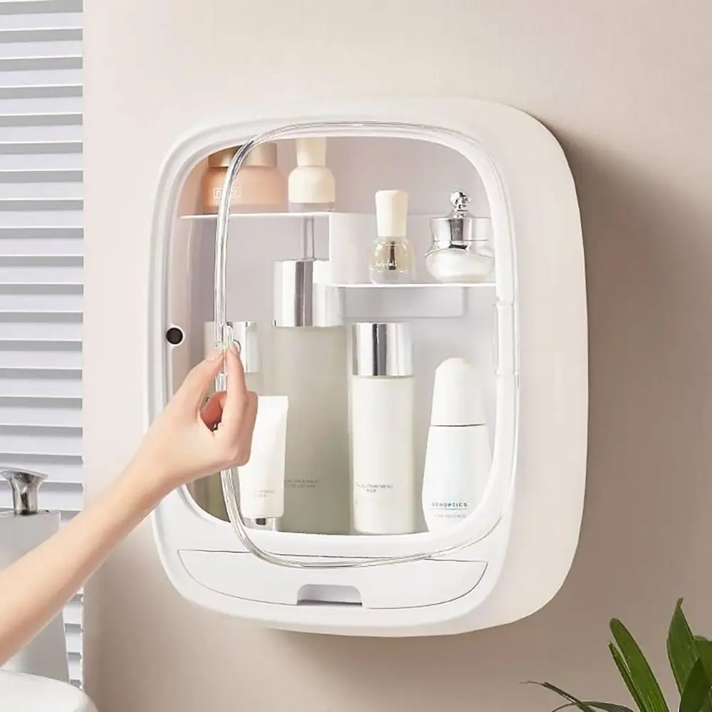 High Quality Wall-mounted Makeup Organizer Large Capacity with 1 Drawer Storage Box Waterproof Skincare Container for Vanity
High Quality Wall-mounted Makeup Organizer Large Capacity with 1 Drawer Storage Box Waterproof Skincare Container for Vanity