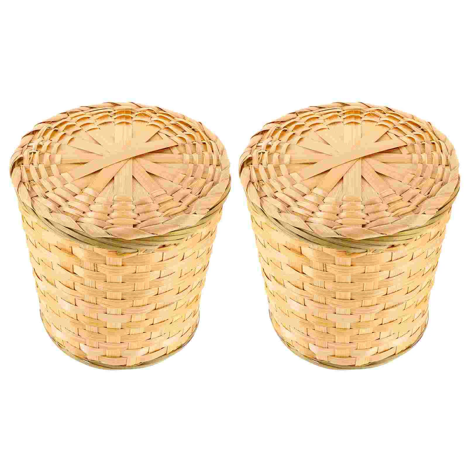 2 Pcs Woven Bamboo Basket Handmade Tea Leaf Storage Container Portable Vegetable Fruit Trash Bin Kitchen Living Room
2 Pcs Woven Bamboo Basket Handmade Tea Leaf Storage Container Portable Vegetable Fruit Trash Bin Kitchen Living Room