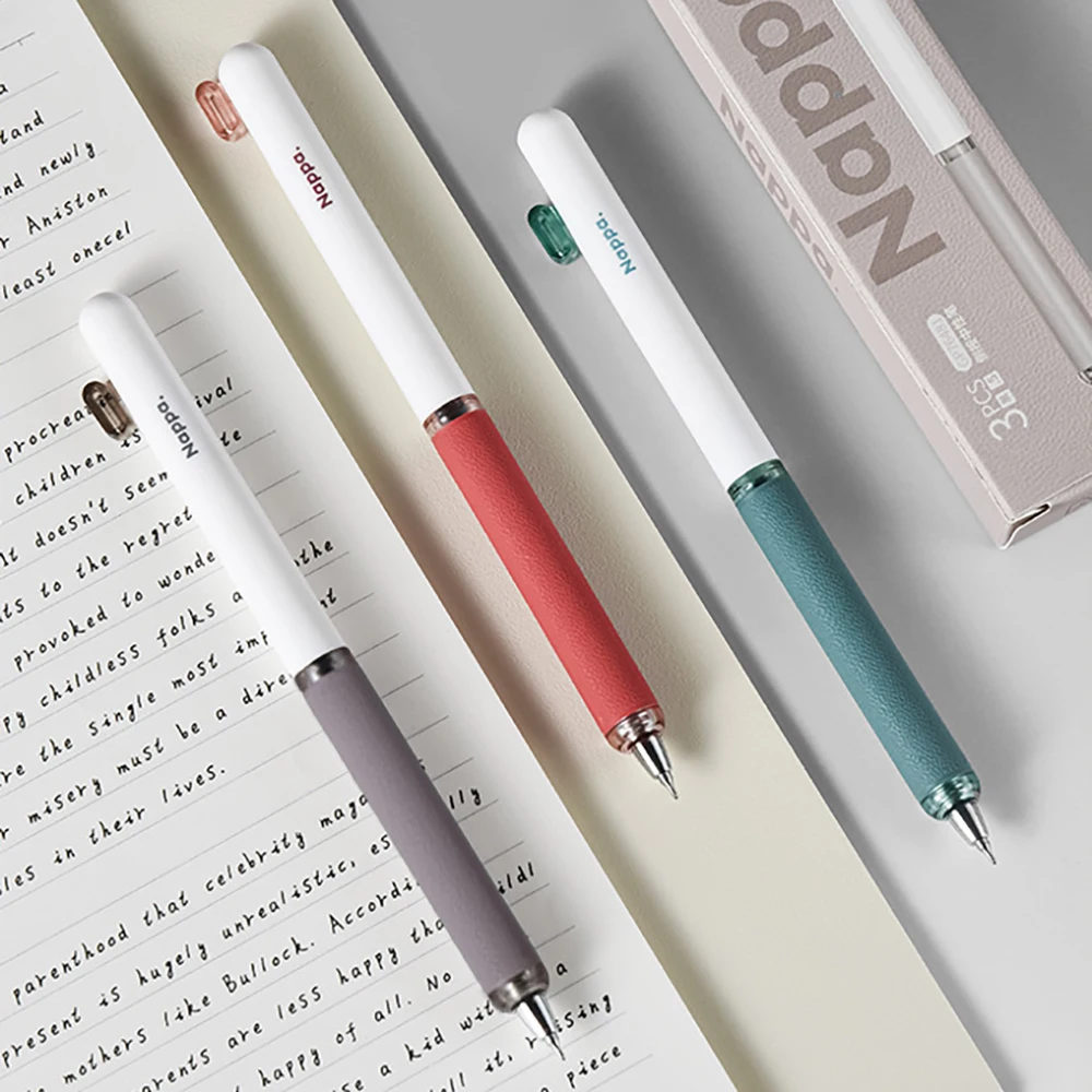 3 neutral pens, filled with black ink, suitable for students to use, ideal for writing, comfortable grip
3 neutral pens, filled with black ink, suitable for students to use, ideal for writing, comfortable grip