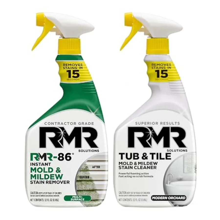 RMR Complete Mold and Mildew Stain Eraser System No-Scrub Tub and Tile Cleaner + Instant Mold and Mildew Stain Remover Spray, I
RMR Complete Mold and Mildew Stain Eraser System No-Scrub Tub and Tile Cleaner + Instant Mold and Mildew Stain Remover Spray, I