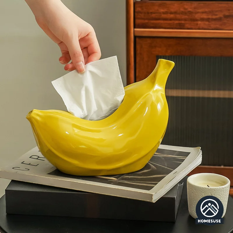 Ceramic Creative Banana Tissue Box Living Room Coffee Table Home Decoration Dopamine Paper Drawer Box Anti Anxiety Ornament
Ceramic Creative Banana Tissue Box Living Room Coffee Table Home Decoration Dopamine Paper Drawer Box Anti Anxiety Ornament