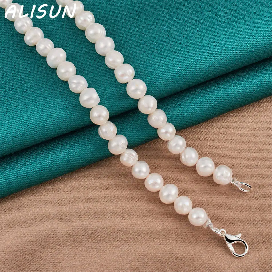 ALISUN 925 Sterling Silver 40-50cm White&Purple&Pink Pearl Necklace For Women Fashion Jewelry Charm Grace Noble Wedding
ALISUN 925 Sterling Silver 40-50cm White&Purple&Pink Pearl Necklace For Women Fashion Jewelry Charm Grace Noble Wedding