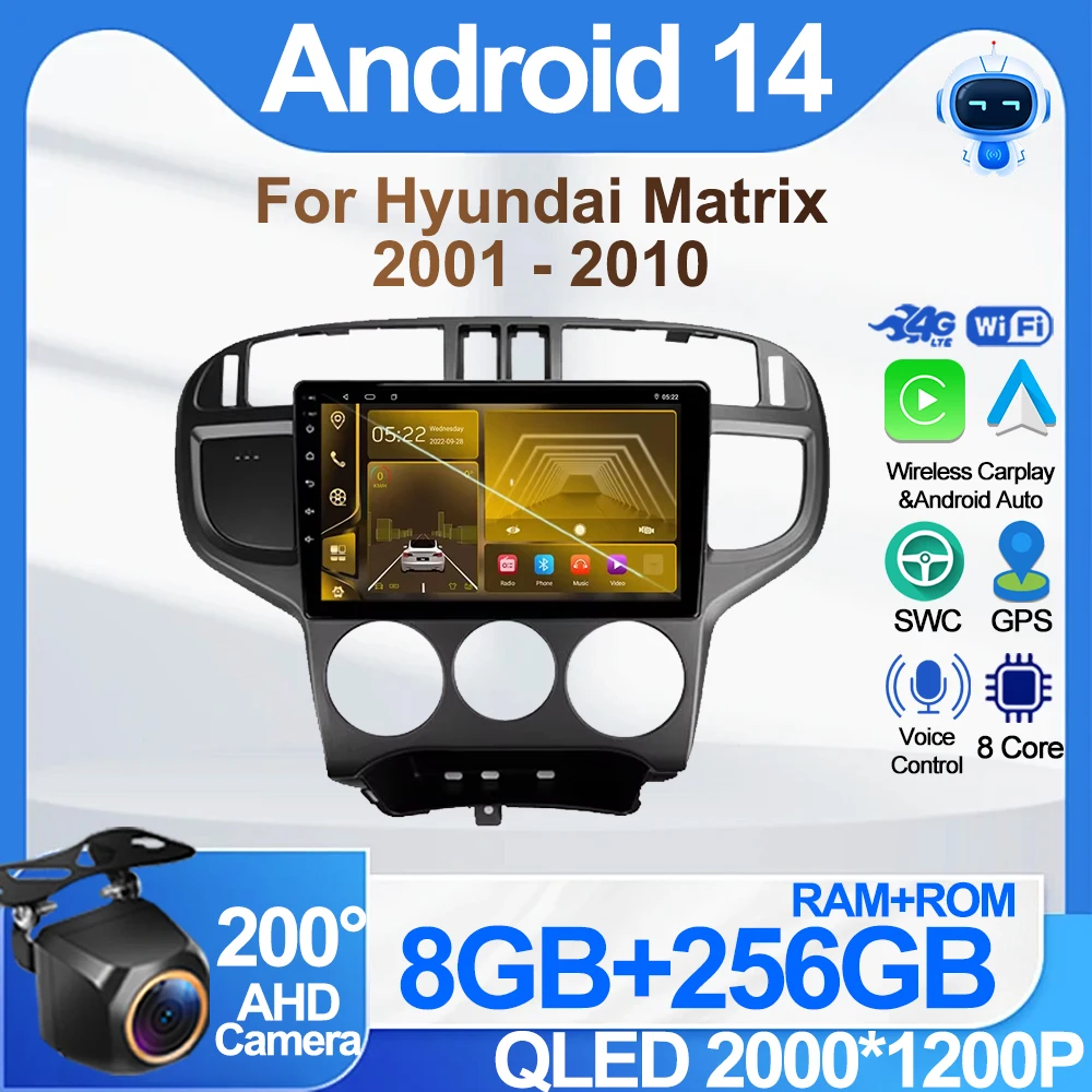 Auto Radio For Hyundai Matrix 2001 - 2010 Stereo Head Unit Multimedia Player Dash Cam 5G Wifi Bluetooth Rear Camera Carplay DSP
Auto Radio For Hyundai Matrix 2001 - 2010 Stereo Head Unit Multimedia Player Dash Cam 5G Wifi Bluetooth Rear Camera Carplay DSP