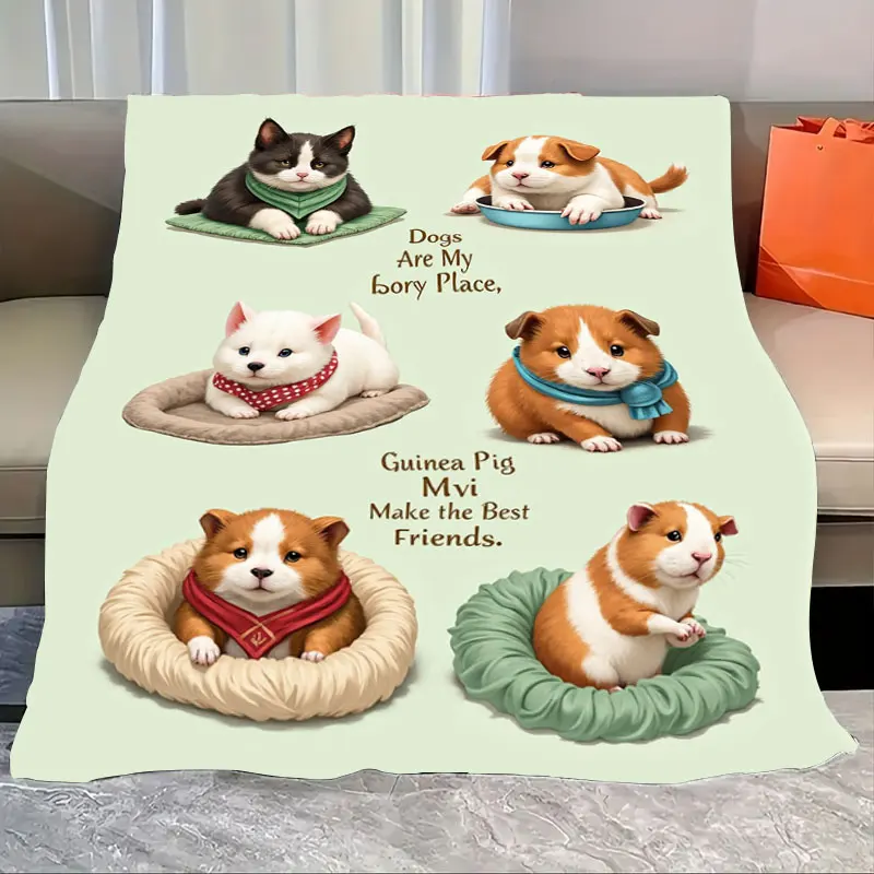 1pc Flannel Blanket Cute Cats & Guinea Pigs Cozy Blanket - Perfect for Pet Lovers
1pc Flannel Blanket Cute Cats & Guinea Pigs Cozy Blanket - Perfect for Pet Lovers