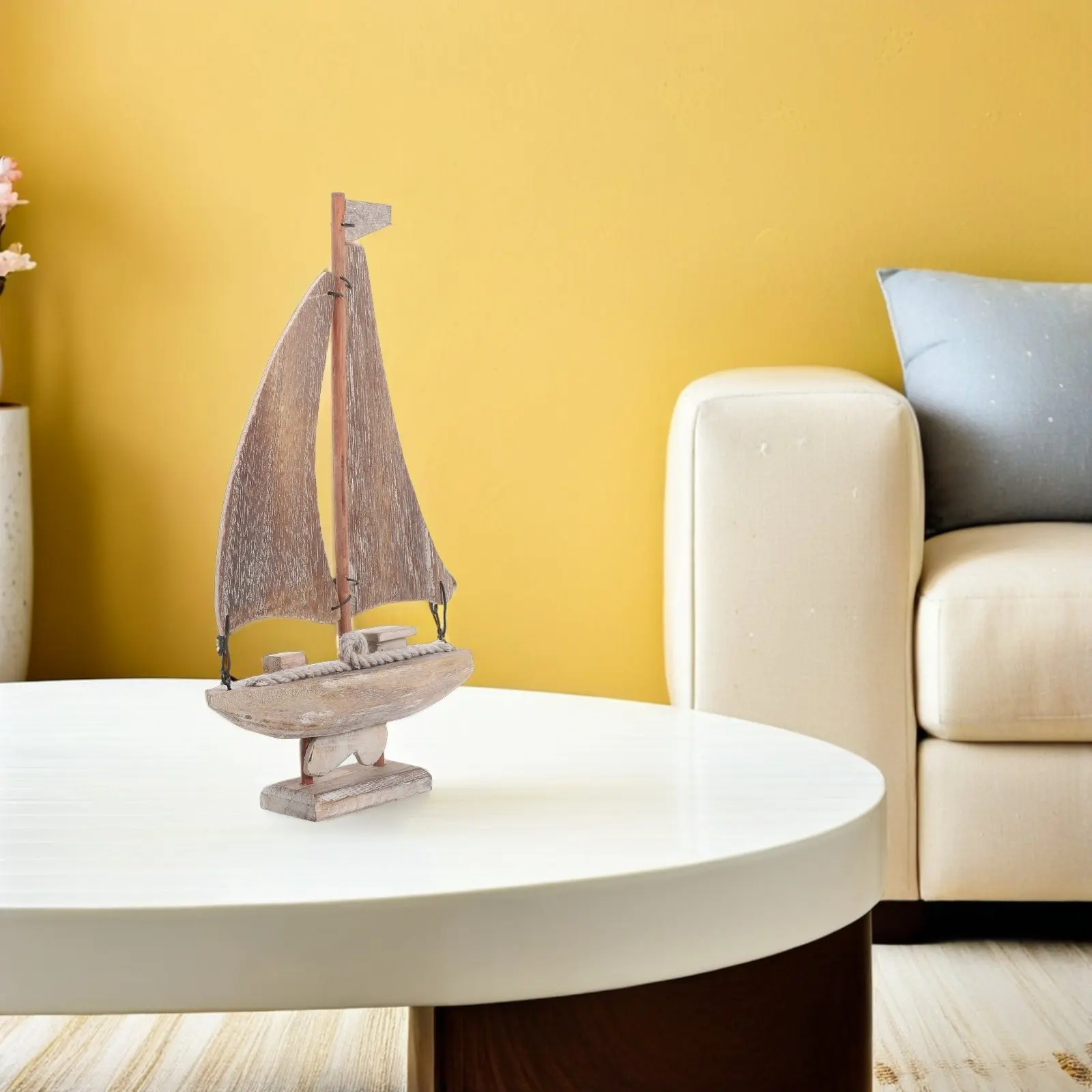 Handcrafted Wood Sailboat Decor Rustic Mediterranean Style Tabletop Nautical Ornament Living Room Office Coastal Centerpiece
Handcrafted Wood Sailboat Decor Rustic Mediterranean Style Tabletop Nautical Ornament Living Room Office Coastal Centerpiece