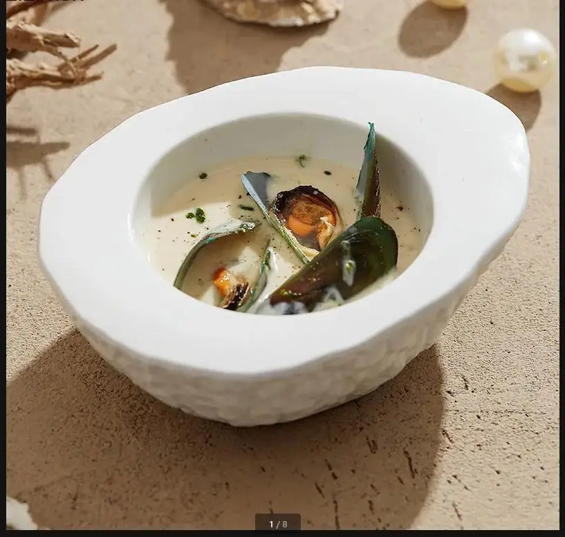 Необычная керамическая миска, тарелка для супа, десертные обеденные тарелки, миски для фруктового салата, сервировочная тарелка для лапши, суши
Необычная керамическая миска, тарелка для супа, десертные обеденные тарелки, миски для фруктового салата, сервировочная тарелка для лапши, суши