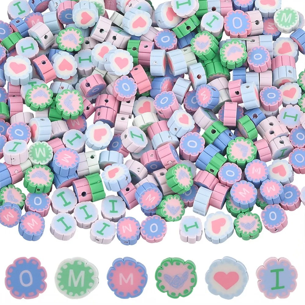 Handmade Polymer Clay Beads Flower with Letter Pattern Mixed Color 9~10x4.5~5mm Hole: 1.6~1.8mm
Handmade Polymer Clay Beads Flower with Letter Pattern Mixed Color 9~10x4.5~5mm Hole: 1.6~1.8mm
