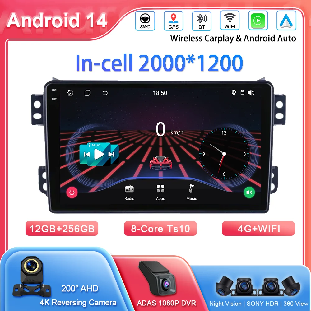 Android 14 For OPEL Agila SUZUKI Splash Ritz 2008-2014 Auto Radio Stereo Multimedia Player GPS Navigation Carplay Touch Screen
Android 14 For OPEL Agila SUZUKI Splash Ritz 2008-2014 Auto Radio Stereo Multimedia Player GPS Navigation Carplay Touch Screen