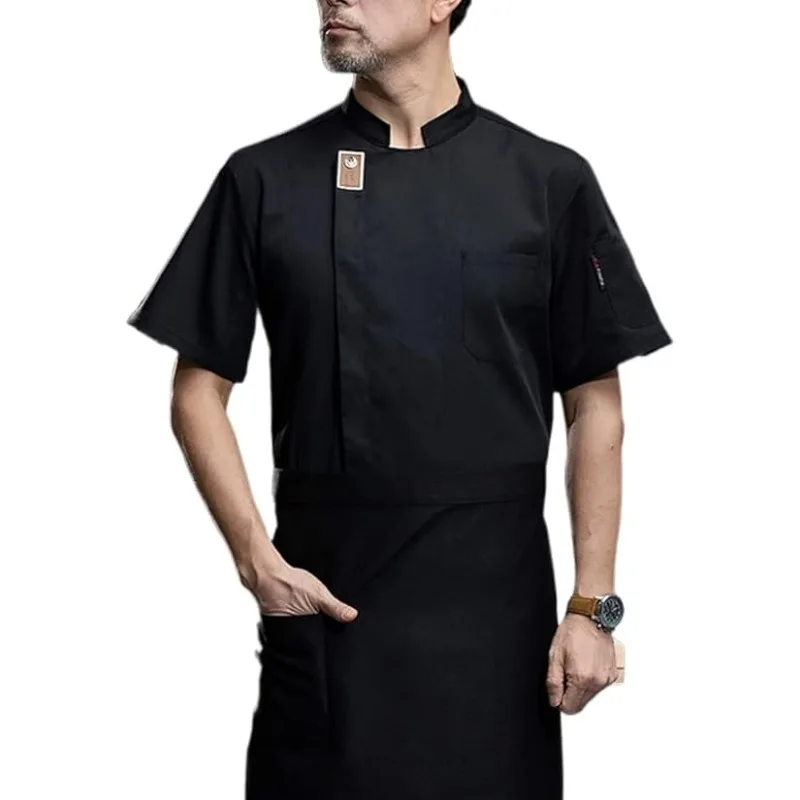 Black Chef Jacket Short Sleeve Kitchen Uniform grey Cook Coat Chef T-shirt Baker Work Uniform Waiter Restaurant Hotel Clothes
Black Chef Jacket Short Sleeve Kitchen Uniform grey Cook Coat Chef T-shirt Baker Work Uniform Waiter Restaurant Hotel Clothes